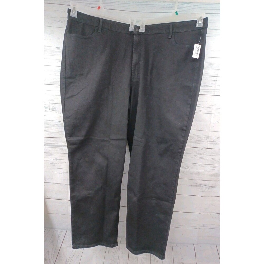 Old Navy Black Ankle Pants Stretch Casual Jeans Sz 28 Plus NWT